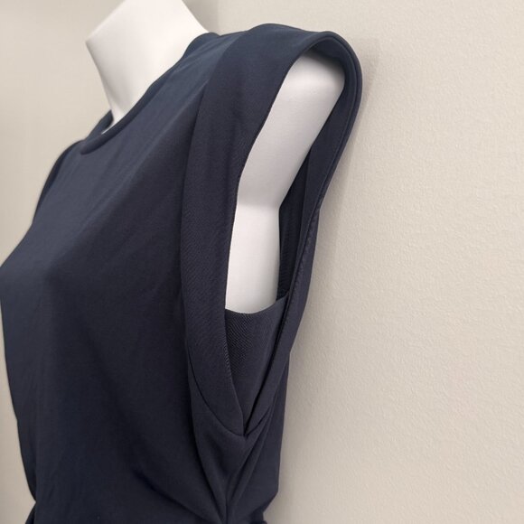 del RĀ Draped Waist Sleeveless Top | Midnight Blue | Size M | NWT - Picture 5 of 9